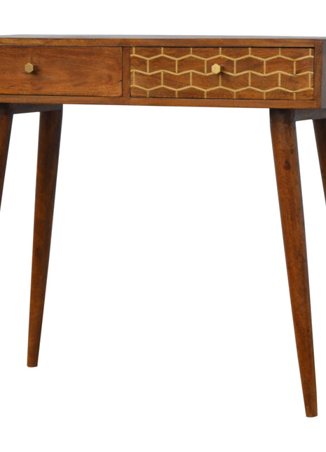 Gold Art Pattern Console Table