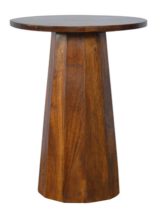 Geometric Brass Inlay End Table