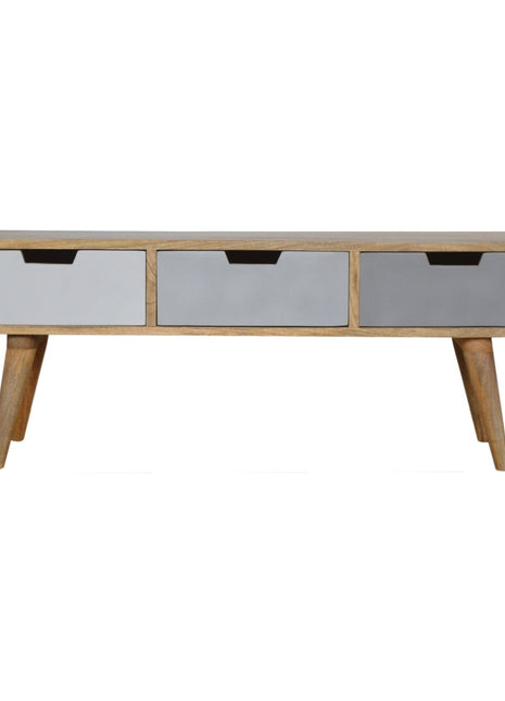 Grey Painted 3 Drawer Media Unit