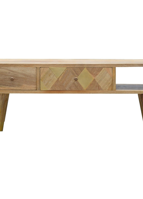 Oak-ish Gold Inlay Media Unit