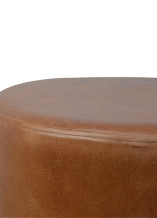Buffalo Footstool with Gold Base
