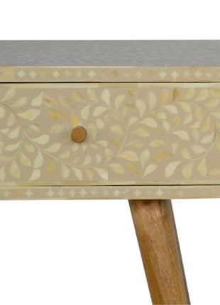 Floral Bone Inlay Console Table