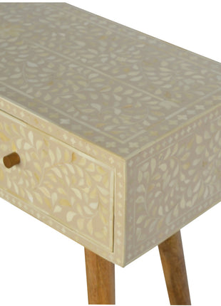 Floral Bone Inlay Console Table