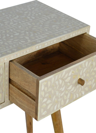 Floral Bone Inlay Console Table