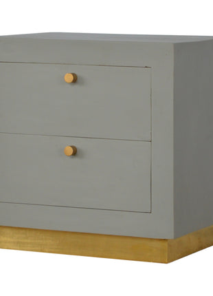 Sleek Cement Bedside