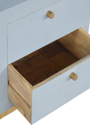 Sleek Cement Bedside