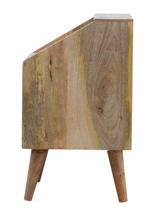 White and Grey Raised Bedside Table