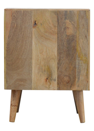 White and Grey Raised Bedside Table