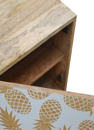 Pineapple Screen Print Bedside