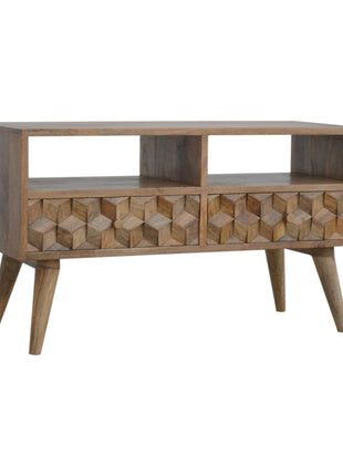 Cube Carved TV Unit