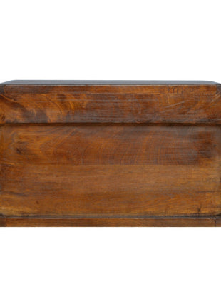 Floating Curved Chestnut Bedside