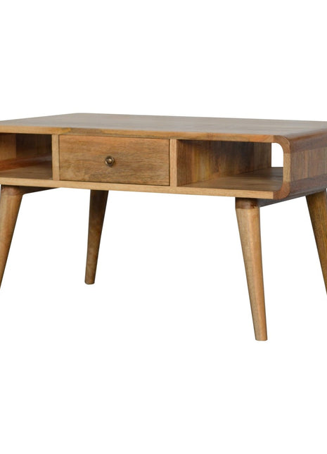 Curved Oak-ish Coffee Table