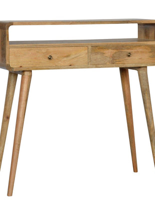 Curved Oak-ish Console Table