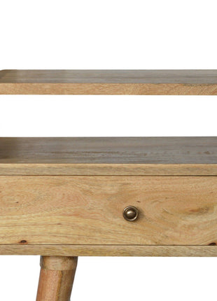 Curved Oak-ish Console Table