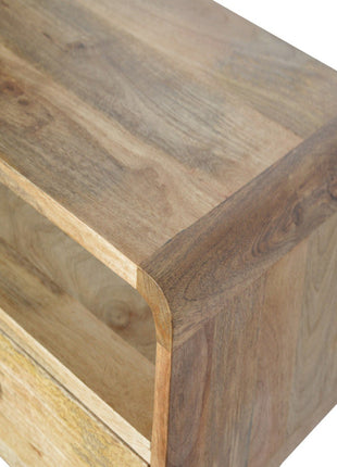 Curved Oak-ish Console Table