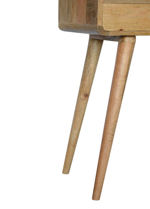 Curved Oak-ish Console Table