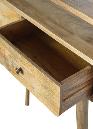 Curved Oak-ish Console Table