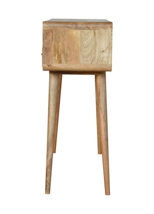 Curved Oak-ish Console Table
