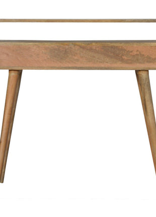 Curved Oak-ish Console Table