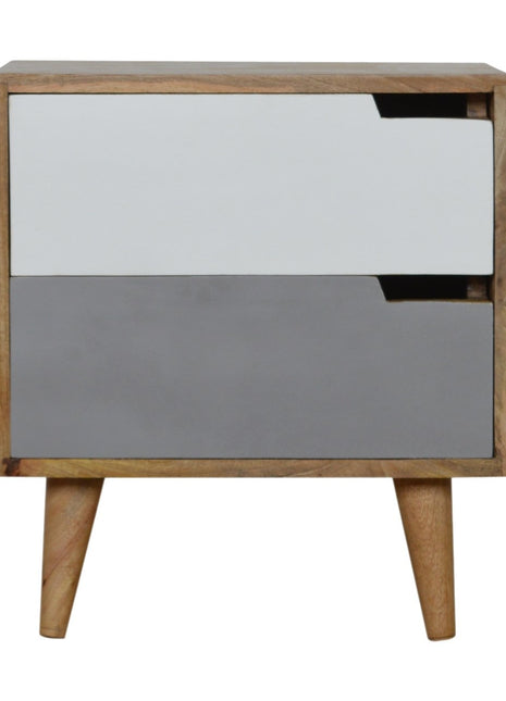 Grey Painted Cut-out Bedside
