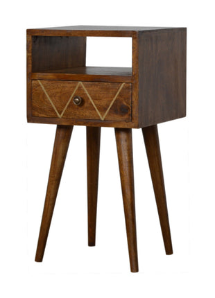 Mini Geo Brass Bedside