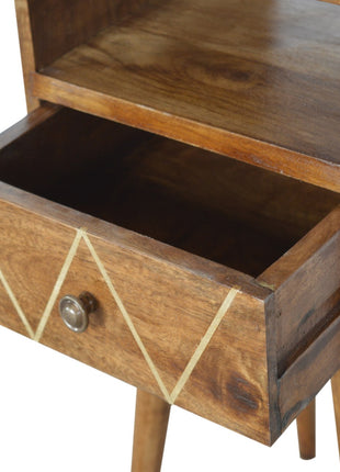 Mini Geo Brass Bedside