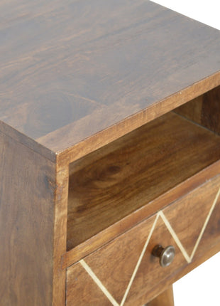 Mini Geo Brass Bedside