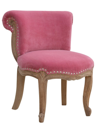 Pink Velvet Studded Chair