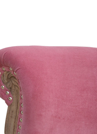 Pink Velvet Studded Chair