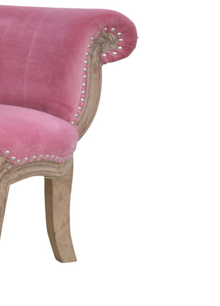 Pink Velvet Studded Chair