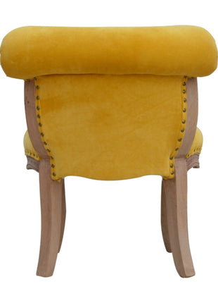 Mustard Velvet Studded Chair