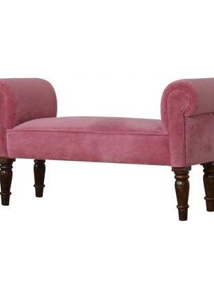 Pink Velvet Bench
