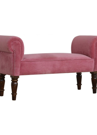 Pink Velvet Bench