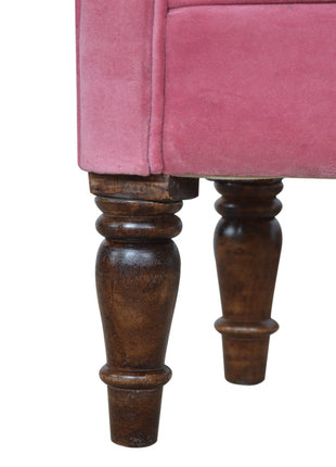 Pink Velvet Bench