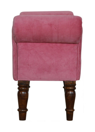 Pink Velvet Bench