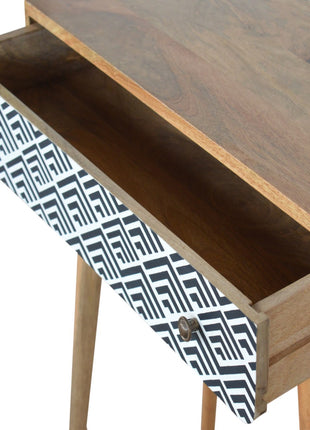 Monochrome Print Console Table
