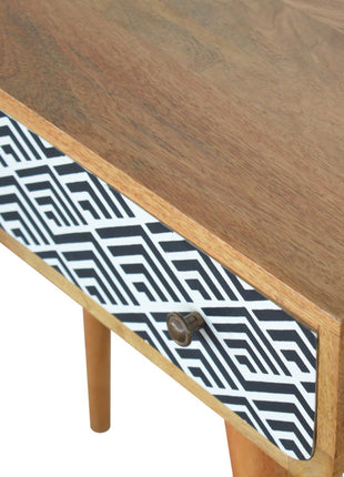 Monochrome Print Console Table