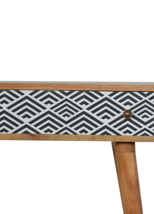 Monochrome Print Console Table