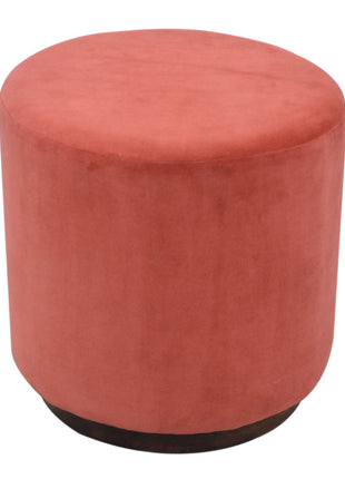 Large Brick Velvet Wooden Footstool