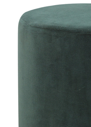 Large Emerald Velvet Footstool