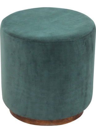 Large Emerald Velvet Footstool