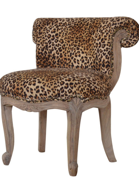 Leopard Print Studded Chair