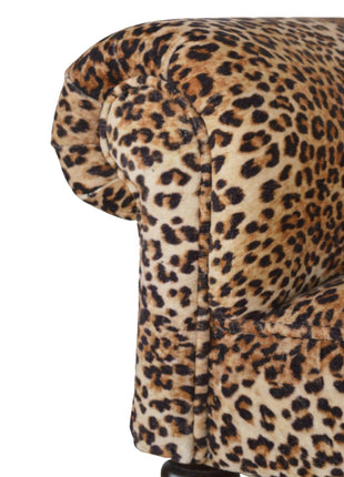 Leopard Print Velvet Bench