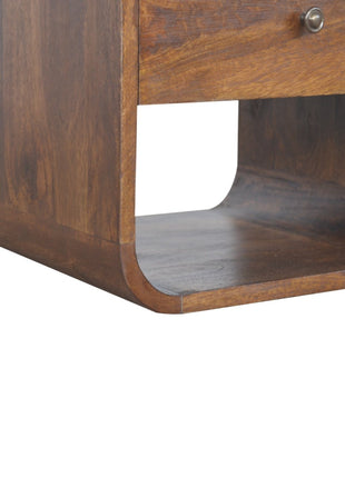 Chestnut Curved Edge Bedside