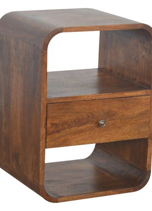 Chestnut Curved Edge Bedside