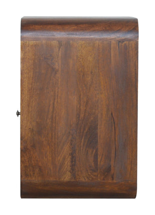 Chestnut Curved Edge Bedside
