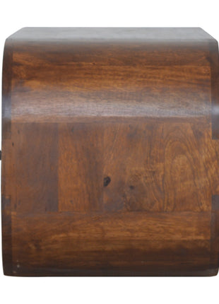 Chestnut Curved Edge Media Unit with 2 Drawers