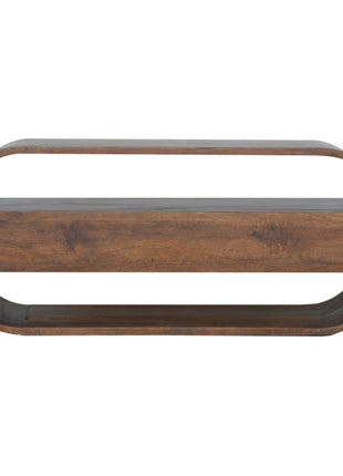 Chestnut Curved Edge Media Unit with 2 Drawers