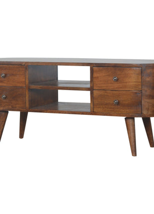 Chestnut Rounded Entertainment Unit