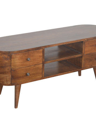 Chestnut Rounded Entertainment Unit